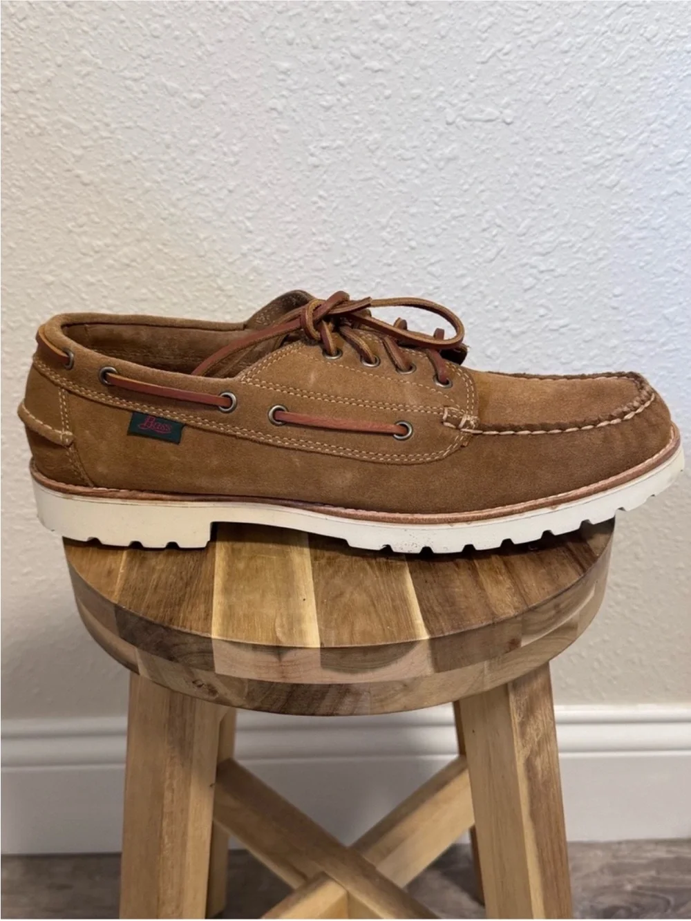 NWT G.H. Bass Ranger Camp Moc Sued Shoes Brown Men's Size 12 In Box